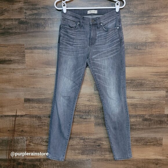 Madewell Jeans Size 26 Skinny 9" High Rise Stretch Denim Shaw Wash F4804 - Picture 1 of 11